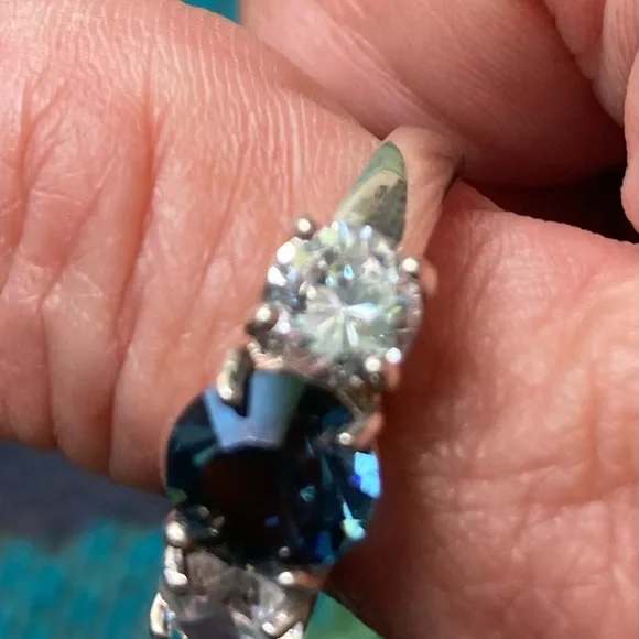 925 CN Design London Blue Topaz Ring 💍 Size 8.75 Stunning - Picture 5 of 9